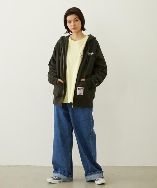 Champion（チャンピオン）の「MILKFED. × CHAMPION SWEAT ZIP HOODIE（パーカー・レディース・アッシュ/ライトブルー/バーガンディー/オートミール/チャコール・S/M）」の16枚目の写真