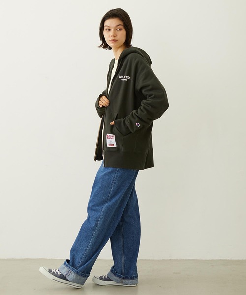 Champion（チャンピオン）の「MILKFED. × CHAMPION SWEAT ZIP HOODIE（パーカー・レディース・アッシュ/ライトブルー/バーガンディー/オートミール/チャコール・S/M）」の17枚目の写真