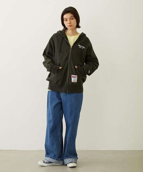 Champion（チャンピオン）の「MILKFED. × CHAMPION SWEAT ZIP HOODIE（パーカー・レディース・アッシュ/ライトブルー/バーガンディー/オートミール/チャコール・S/M）」の21枚目の写真