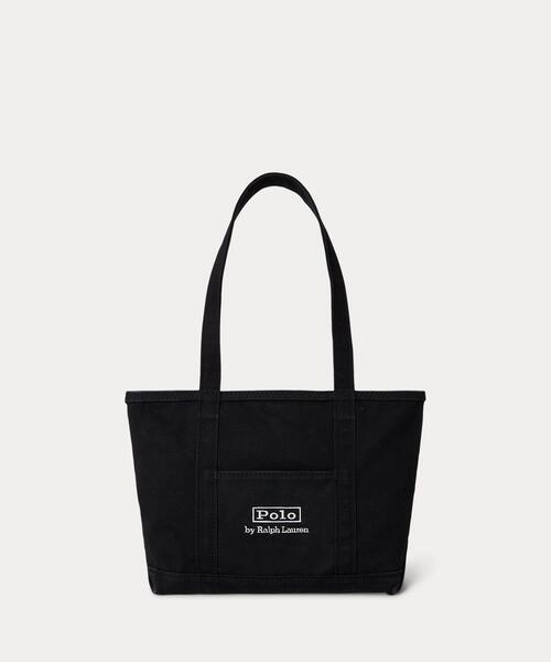 ポロラルフローレン　キャンパス　トートバック　黒 POLO RALPH LAUREN(ポロ ラルフ ローレン)のCOTTON CANVAS