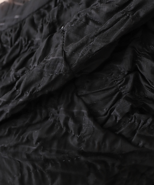 CLANE（クラネ）の「CLANE/クラネ SHIRRING PUFF TOPS 19122-4072（シャツ/ブラウス・レディース・ブラック/アイボリー・FREE）」の10枚目の写真