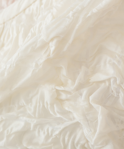 CLANE（クラネ）の「CLANE/クラネ SHIRRING PUFF TOPS 19122-4072（シャツ/ブラウス・レディース・ブラック/アイボリー・FREE）」の11枚目の写真