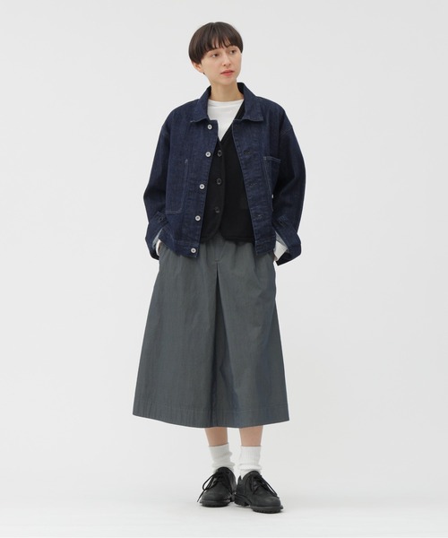 MHL.（エムエイチエル）の「COATED COTTON（カーディガン/ボレロ・レディース・ブラック/レンガ・2）」の6枚目の写真