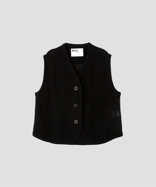 MHL.（エムエイチエル）の「COATED COTTON（カーディガン/ボレロ・レディース・ブラック/レンガ・2）」の7枚目の写真