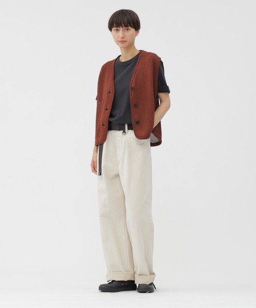 MHL.（エムエイチエル）の「COATED COTTON（カーディガン/ボレロ・レディース・ブラック/レンガ・2）」の10枚目の写真