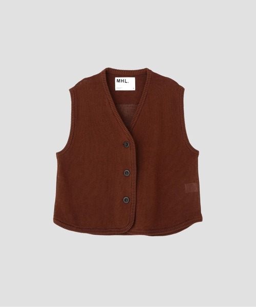 MHL.（エムエイチエル）の「COATED COTTON（カーディガン/ボレロ・レディース・ブラック/レンガ・2）」の12枚目の写真