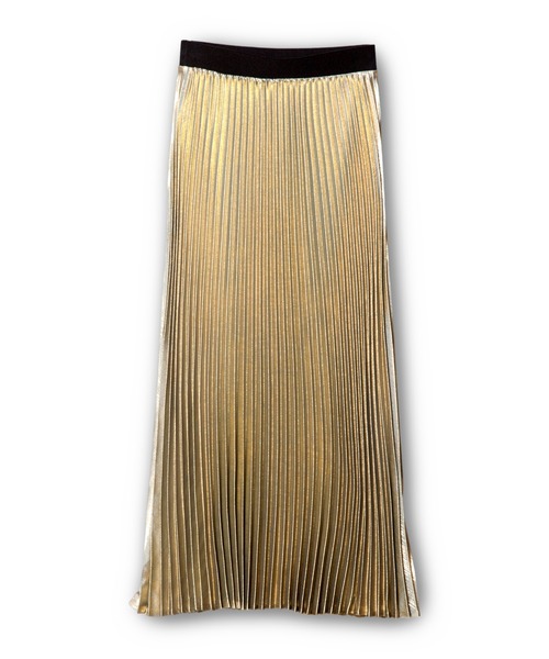 フォイルコーティングプリーツスカート