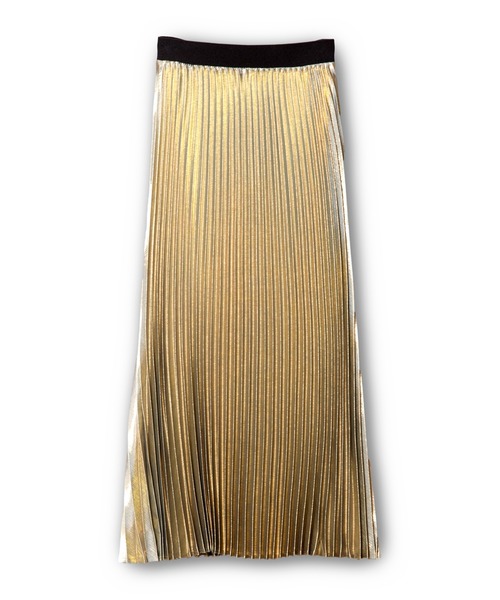 フォイルコーティングプリーツスカート