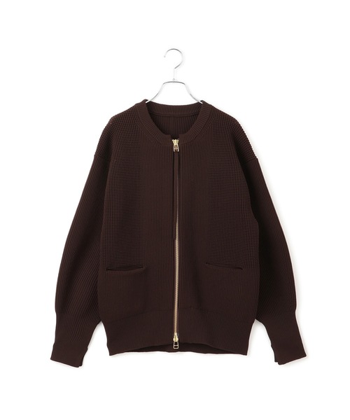 WEB限定】・【サステナブル】ジップニットカーディガン（カーディガン