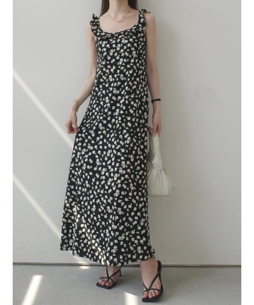 amel（エイメル）の「フリルカラーフラワープリントドレス（ワンピース・レディース・ブラック・FREE）」の14枚目の写真