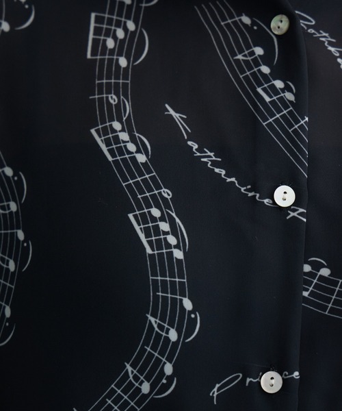 KATHARINE ROSS（キャサリンロス）の「【KATHARINE ROSS】音符プリントブラウス（シャツ/ブラウス・レディース・ブラック/ライトグレー・MEDIUM）」の12枚目の写真