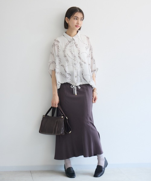 KATHARINE ROSS（キャサリンロス）の「【KATHARINE ROSS】音符プリントブラウス（シャツ/ブラウス・レディース・ブラック/ライトグレー・MEDIUM）」の21枚目の写真