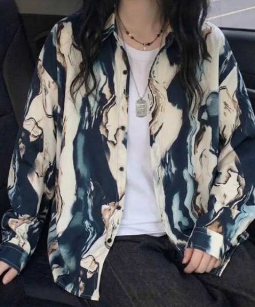 SHEPP（シープ）の「【UNISEX】総柄アソートビッグシルエットシャツ（シャツ/ブラウス・レディース・その他1/その他5/その他4/その他2/その他3・M/L）」の2枚目の写真