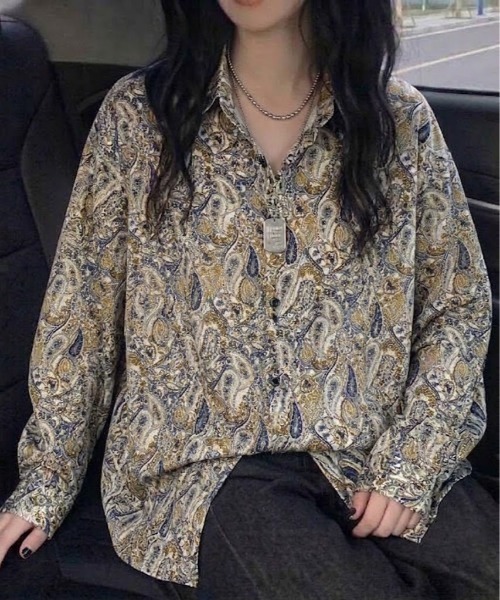 SHEPP（シープ）の「【UNISEX】総柄アソートビッグシルエットシャツ（シャツ/ブラウス・レディース・その他1/その他5/その他4/その他2/その他3・M/L）」の5枚目の写真