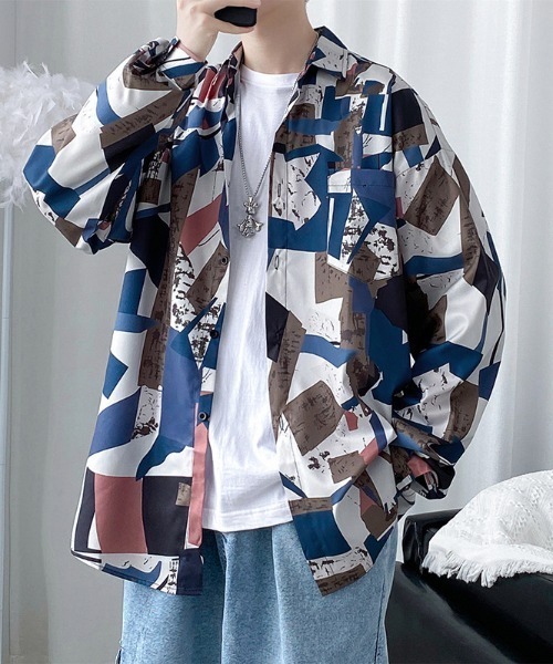 SHEPP（シープ）の「【UNISEX】総柄アソートビッグシルエットシャツ（シャツ/ブラウス・レディース・その他1/その他5/その他4/その他2/その他3・M/L）」の12枚目の写真
