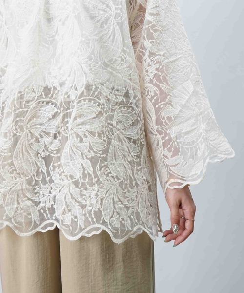 LUCA/LADY LUCK LUCA（ルカ/レディラックルカ）の「LC/LLL 前後2WAYオーバーレースブラウス（シャツ/ブラウス・レディース・ブラック/アイボリー・FREE）」の16枚目の写真