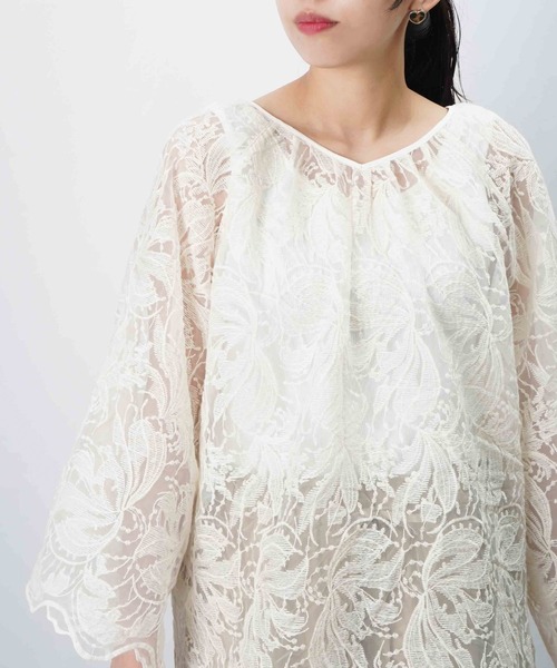 LUCA/LADY LUCK LUCA（ルカ/レディラックルカ）の「LC/LLL 前後2WAYオーバーレースブラウス（シャツ/ブラウス・レディース・ブラック/アイボリー・FREE）」の15枚目の写真