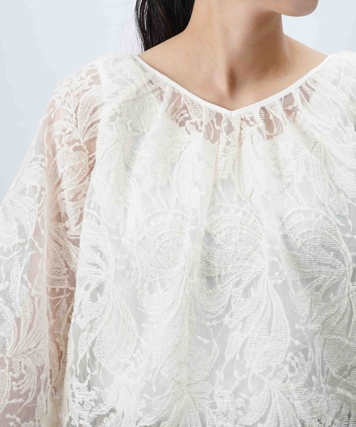 LUCA/LADY LUCK LUCA（ルカ/レディラックルカ）の「LC/LLL 前後2WAYオーバーレースブラウス（シャツ/ブラウス・レディース・ブラック/アイボリー・FREE）」の18枚目の写真