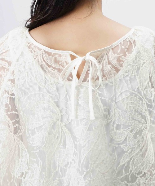 LUCA/LADY LUCK LUCA（ルカ/レディラックルカ）の「LC/LLL 前後2WAYオーバーレースブラウス（シャツ/ブラウス・レディース・ブラック/アイボリー・FREE）」の21枚目の写真