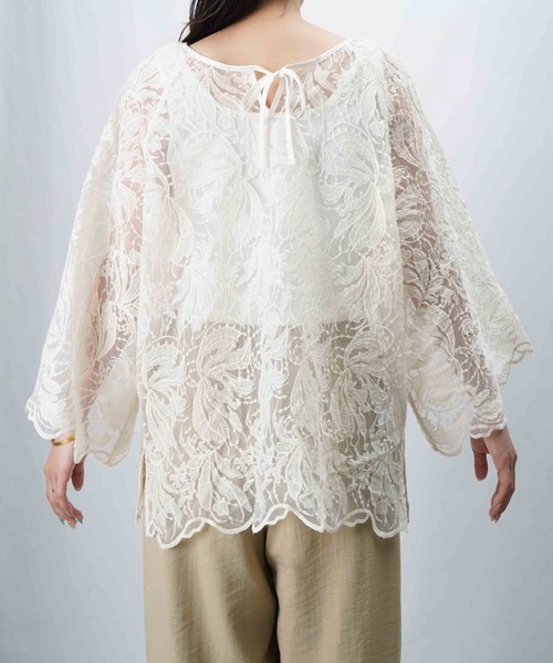 LUCA/LADY LUCK LUCA（ルカ/レディラックルカ）の「LC/LLL 前後2WAYオーバーレースブラウス（シャツ/ブラウス・レディース・ブラック/アイボリー・FREE）」の22枚目の写真