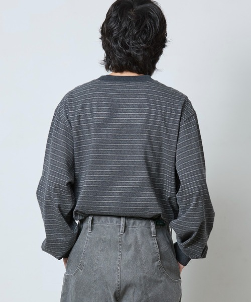 L.L.Bean（エルエルビーン）の「【JAPAN EDITION】ユニオン・ロングスリーブ・ストライプ・ティ（Tシャツ/カットソー・メンズ・グレー系その他2/ブルー系その他/パープル系その他/グレー系その他・SMALL/MEDIUM/LARGE）」の12枚目の写真