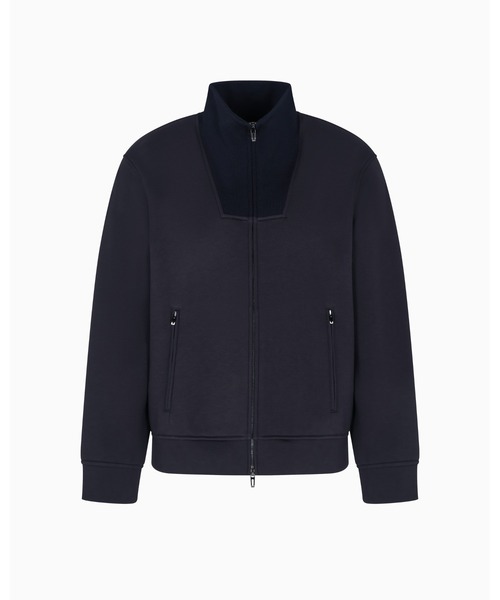 EMPORIO ARMANI（エンポリオアルマーニ）の「【エンポリオ アルマーニ】Travel Essentials フルジップスウェットシャツ ダブルジャージー（スウェット・メンズ・ネイビー・LARGE/MEDIUM/SMALL/X-LARGE/X-SMALL）」の2枚目の写真