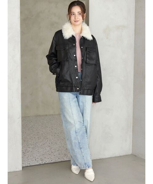 CALNAMUR(カルナムール)の「ローズボタンシャギーニットカーディガン(カーディガン/ボレロ・レディース・ホワイト/ピンク/ブラウン・FREE)」の12枚目の写真