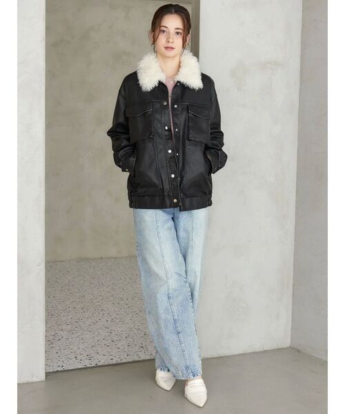 CALNAMUR(カルナムール)の「ローズボタンシャギーニットカーディガン(カーディガン/ボレロ・レディース・ホワイト/ピンク/ブラウン・FREE)」の14枚目の写真