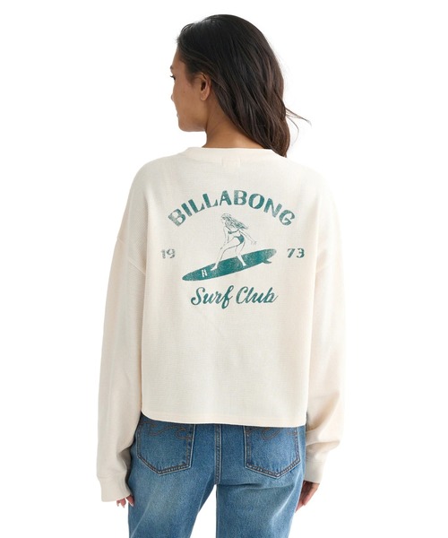 BILLABONG(ビラボン)の「BILLABONG レディース CATCH FEELINGS LS TEE ロンT 【2025年秋冬モデル】/ビラボン調温機能バックプリント長袖ワッフルロンT(Tシャツ/カットソー・レディース・ヘザーグレー/ネイビー/アイボリー・MEDIUM/LARGE)」の2枚目の写真