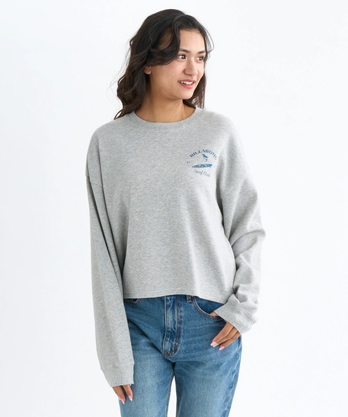 BILLABONG(ビラボン)の「BILLABONG レディース CATCH FEELINGS LS TEE ロンT 【2025年秋冬モデル】/ビラボン調温機能バックプリント長袖ワッフルロンT(Tシャツ/カットソー・レディース・ヘザーグレー/ネイビー/アイボリー・MEDIUM/LARGE)」の12枚目の写真