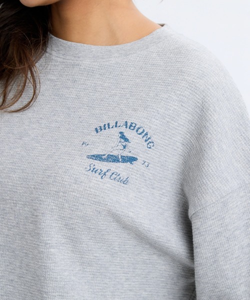 BILLABONG(ビラボン)の「BILLABONG レディース CATCH FEELINGS LS TEE ロンT 【2025年秋冬モデル】/ビラボン調温機能バックプリント長袖ワッフルロンT(Tシャツ/カットソー・レディース・ヘザーグレー/ネイビー/アイボリー・MEDIUM/LARGE)」の13枚目の写真
