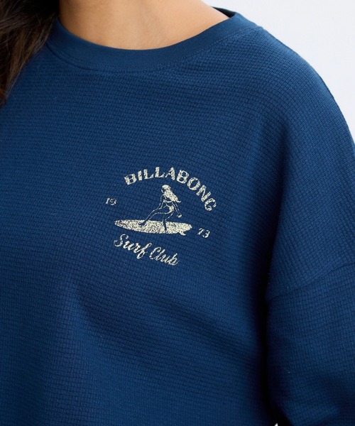 BILLABONG(ビラボン)の「BILLABONG レディース CATCH FEELINGS LS TEE ロンT 【2025年秋冬モデル】/ビラボン調温機能バックプリント長袖ワッフルロンT(Tシャツ/カットソー・レディース・ヘザーグレー/ネイビー/アイボリー・MEDIUM/LARGE)」の7枚目の写真