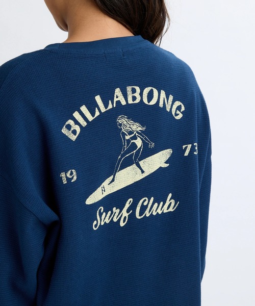 BILLABONG(ビラボン)の「BILLABONG レディース CATCH FEELINGS LS TEE ロンT 【2025年秋冬モデル】/ビラボン調温機能バックプリント長袖ワッフルロンT(Tシャツ/カットソー・レディース・ヘザーグレー/ネイビー/アイボリー・MEDIUM/LARGE)」の8枚目の写真