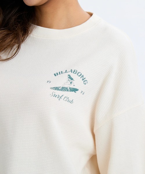 BILLABONG(ビラボン)の「BILLABONG レディース CATCH FEELINGS LS TEE ロンT 【2025年秋冬モデル】/ビラボン調温機能バックプリント長袖ワッフルロンT(Tシャツ/カットソー・レディース・ヘザーグレー/ネイビー/アイボリー・MEDIUM/LARGE)」の10枚目の写真