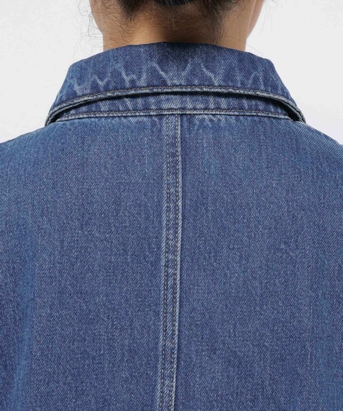 LOWRYS FARM（ローリーズファーム）の「デニムＺＩＰブルゾン  570749（デニムジャケット・レディース・ブラック/ブルー・FREE）」の6枚目の写真