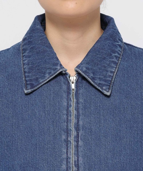 LOWRYS FARM（ローリーズファーム）の「デニムＺＩＰブルゾン  570749（デニムジャケット・レディース・ブラック/ブルー・FREE）」の7枚目の写真