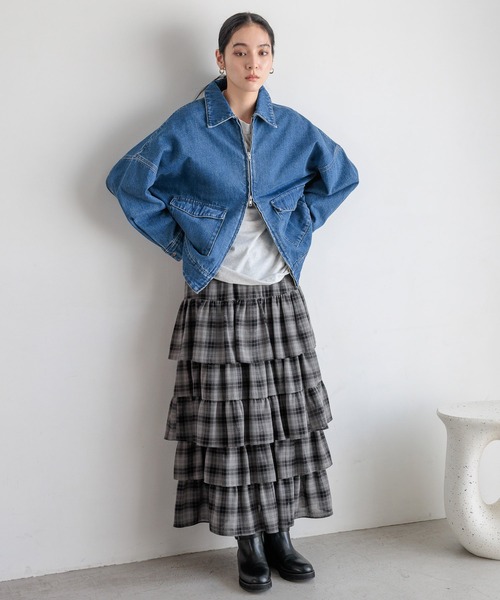 セール】デニムZIPブルゾン 570749（デニムジャケット）｜LOWRYS