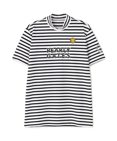 PEARLY GATES(パーリーゲイツ)の「【PEARLY GATES】ボーダー柄 PG is PG ベアカノコ半袖ハイネックカットソー <ボーダー柄>(Tシャツ/カットソー・メンズ・ホワイト系その他・MEDIUM/X-LARGE/LARGE)」の10枚目の写真