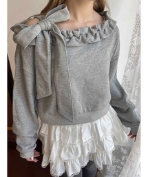 PHILLY（フィリー）の「《秋冬新作★》ビッグリボンワンショルスウェット（スウェット）」