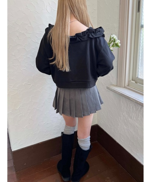 PHILLY（フィリー）の「《秋冬新作★》ビッグリボンワンショルスウェット（スウェット・レディース・ブラック/ホワイト/グレー・FREE）」の11枚目の写真