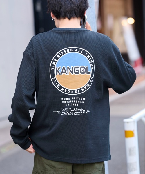 セール】【25年秋冬新作】【KANGOL】別注ワッフルBIGロンT ヘンリー