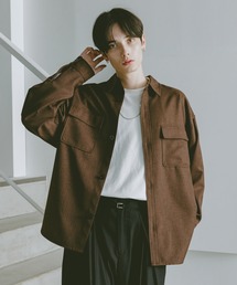 RAGEBLUE | ツイードライクビッグシャツジャケット(ブルゾン)