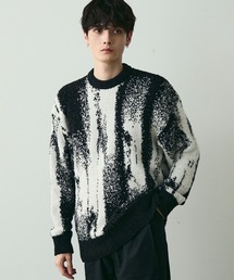 Shoowtime(VE^C)Soft-Touch Abstract Knit Sweater / ``N[lbNjbg(jbg/Z[^[)