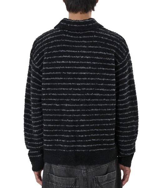 OY（オーワイ）の「『OY/オーワイ』STRIPED BOUCLE COLLAR KNIT CARDIGAN/ブークレーストライプ ニットカーディガン（カーディガン/ボレロ・レディース・アイボリー/ブラック・L/M）」の16枚目の写真