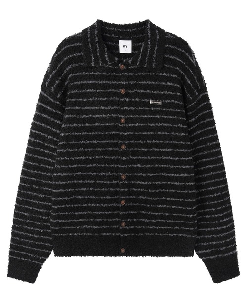 OY（オーワイ）の「『OY/オーワイ』STRIPED BOUCLE COLLAR KNIT CARDIGAN/ブークレーストライプ ニットカーディガン（カーディガン/ボレロ・レディース・アイボリー/ブラック・L/M）」の10枚目の写真