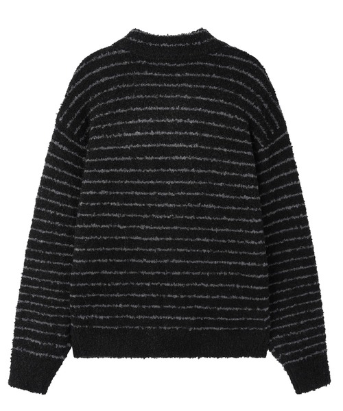 OY（オーワイ）の「『OY/オーワイ』STRIPED BOUCLE COLLAR KNIT CARDIGAN/ブークレーストライプ ニットカーディガン（カーディガン/ボレロ・レディース・アイボリー/ブラック・L/M）」の11枚目の写真