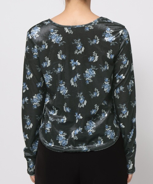 HARE（ハレ）の「2WAYフラワーガラベロアT(HARE)（Tシャツ/カットソー・レディース・ブルー/オレンジ/オフホワイト・FREE）」の22枚目の写真