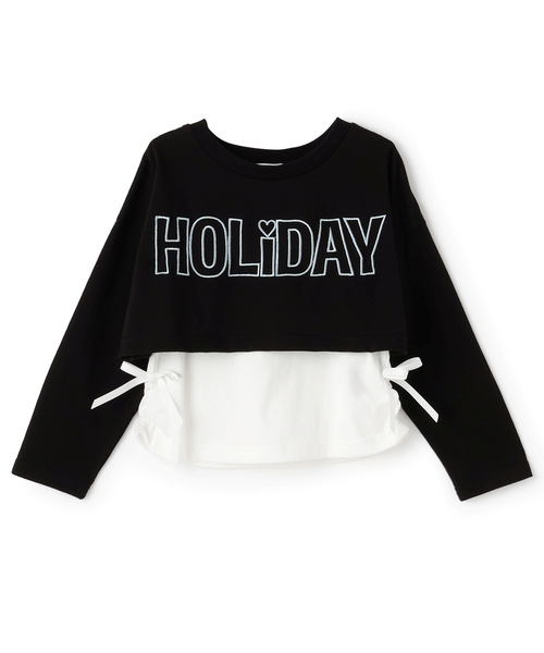 minimal（ミニマル）の「重ね着Tシャツ（Tシャツ/カットソー・キッズ・ライトカーキ/ピンク/ブラック・130cm/90cm/140cm/100cm/110cm/120cm）」の10枚目の写真