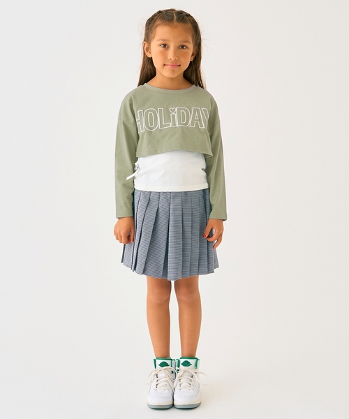 minimal（ミニマル）の「重ね着Tシャツ（Tシャツ/カットソー・キッズ・ライトカーキ/ピンク/ブラック・130cm/90cm/140cm/100cm/110cm/120cm）」の12枚目の写真