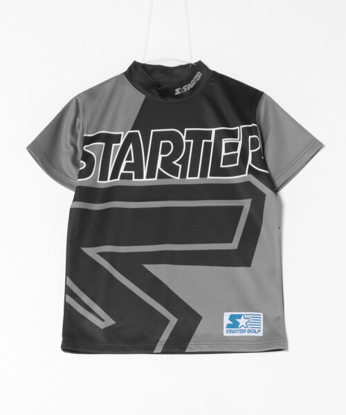 STARTER(スターター)の「/STARTER GOLF/スターターゴルフ FIELDSENSOR(R)吸水速乾 STARTERビックロゴ モックネック半袖カットソー SG-123001(Tシャツ/カットソー・メンズ・サックスブルー/レッド/イエロー/ブラック・L/M/XS)」の1枚目の写真